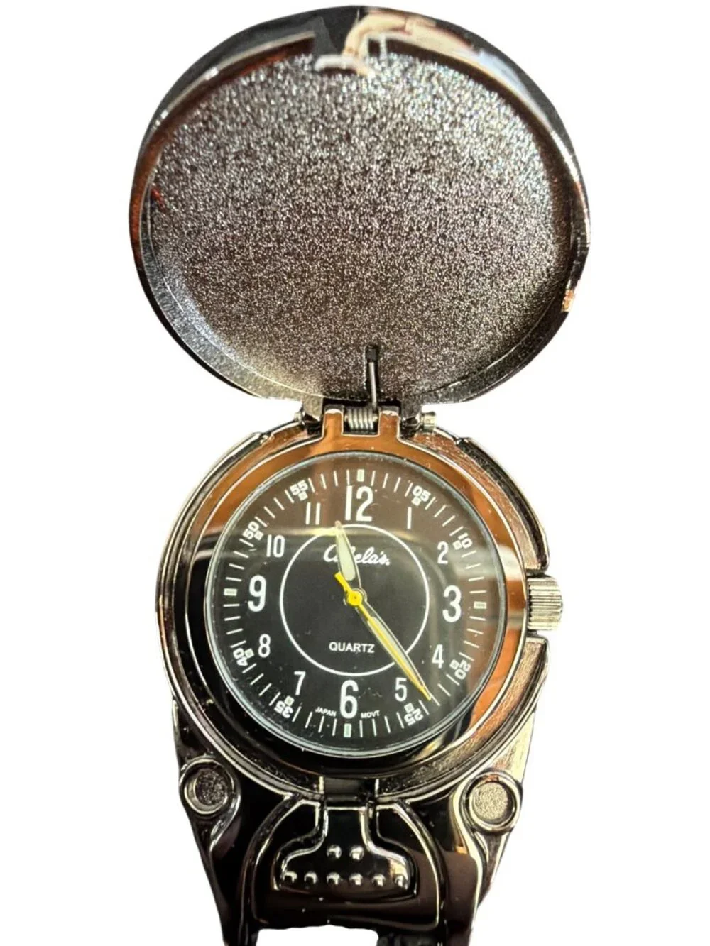 Cabelas Precision Compass Quartz Watch Keychain With Storage Box